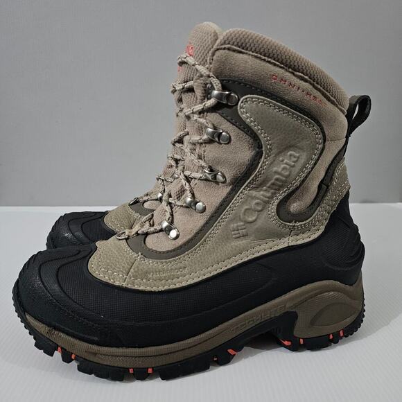 Columbia Bugaboot Snow Boot Omni Heat 200 Gram British Tan Wild Melon Size 9 - Picture 1 of 15